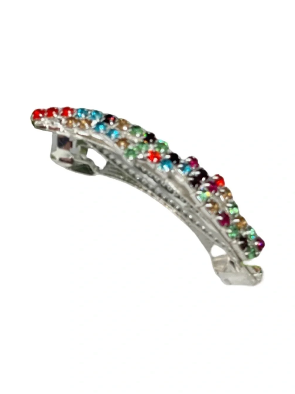 Multicolor Crystal Barrette Hair Clip 3,0”FINAL PRICE DROP